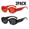 2PACK New Year Gift Sunglasses Woman Vintage Cat Eye Design Sun Glasses Female Spotrs Personality Cool Retro Pink Black UV400