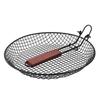 Perforated Steel Carbonl Grill Basket Foldable Grilled Vegetable Net Barbecue Pan  Camping Cooking