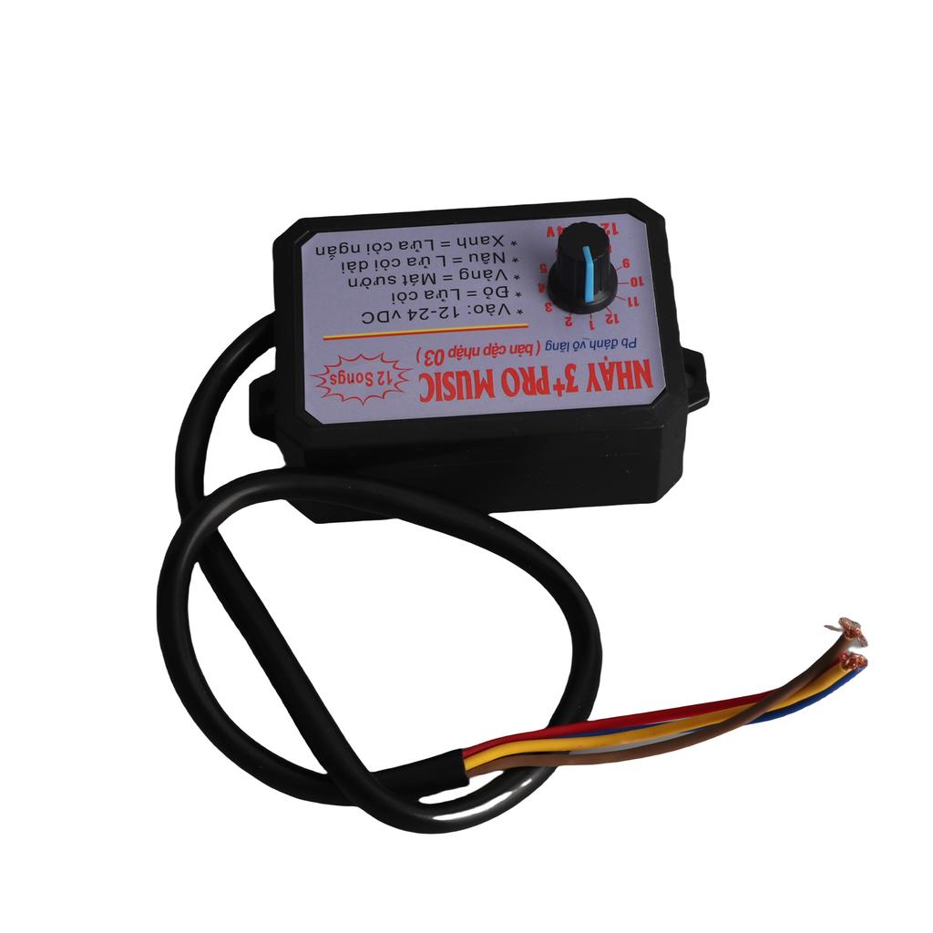 Car Horn Controller Electric Horn Speaker Sound Control Unit with 12 Sound Effects Switching 12 24V for Car Truck