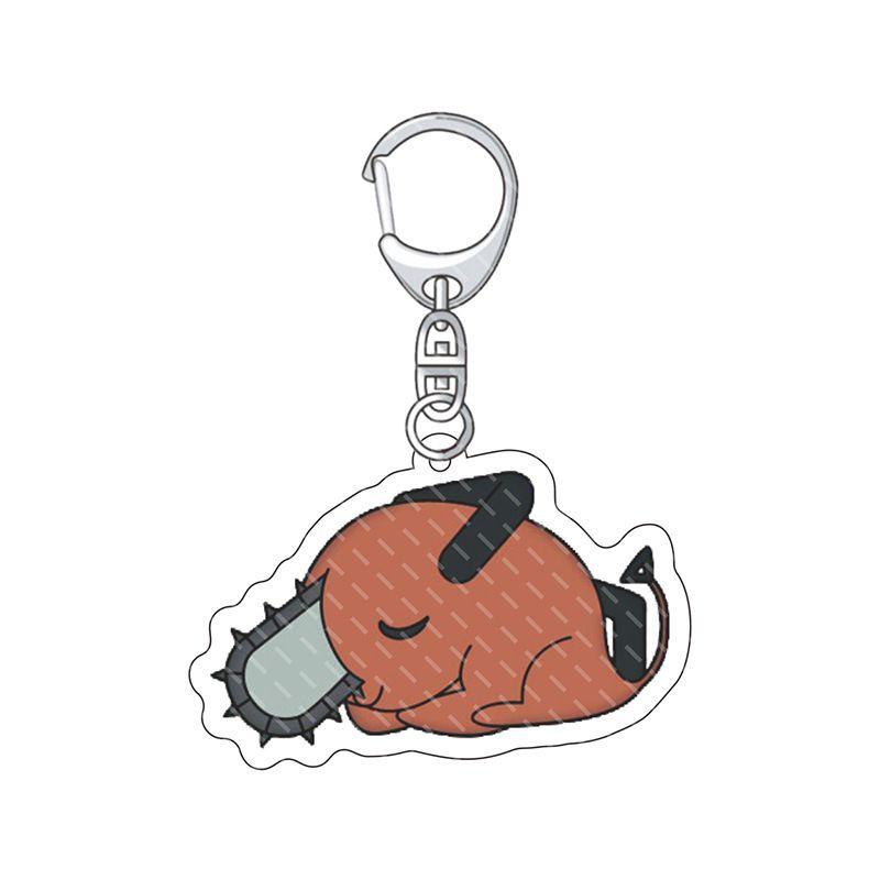 Cartoon Character Chainsaw Man Keychain A Must-have For Anime Lovers.