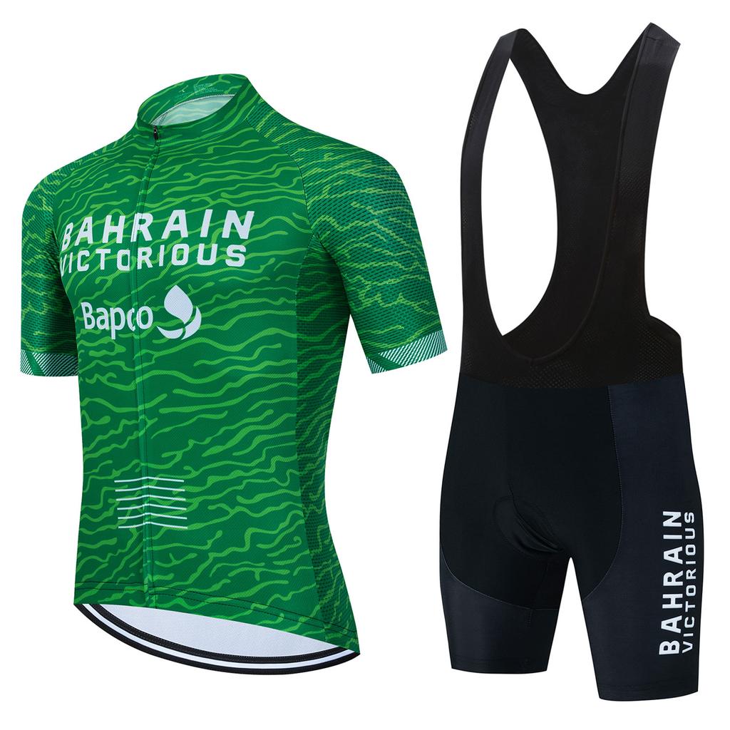 2023 Bahrain Team Cycling Clothing Man's Summer MTB Bike Suit Short Sleeve Bike Clothes Ropa Ciclismo Hombre Cycling Jersey Sets