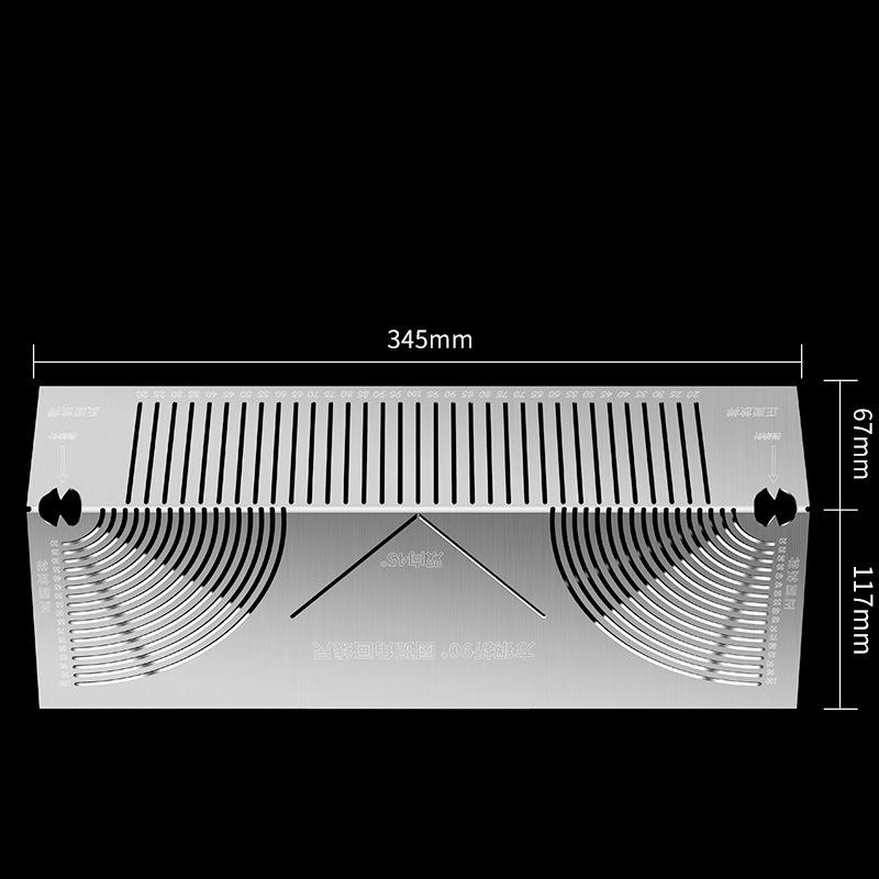 Angle & Arc Marking Tool, Adjustable Linear Arc Dual-Purpose Scriber Marking, Welding Square Pipe Marking, Metal Marking Tool