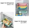 4-compartment Lunch Box with Sauce Pot, Ideal for Eating Out, Built-in Cutlery Set, Leak-proof, Microwave/dishwasher Safe