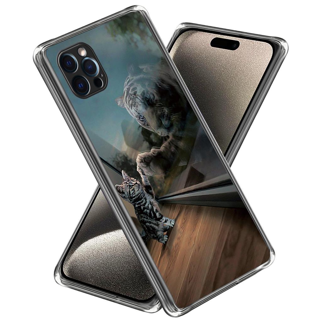 For iPhone 16 Pro Max Case Pattern Printed Shockproof TPU Phone Cover