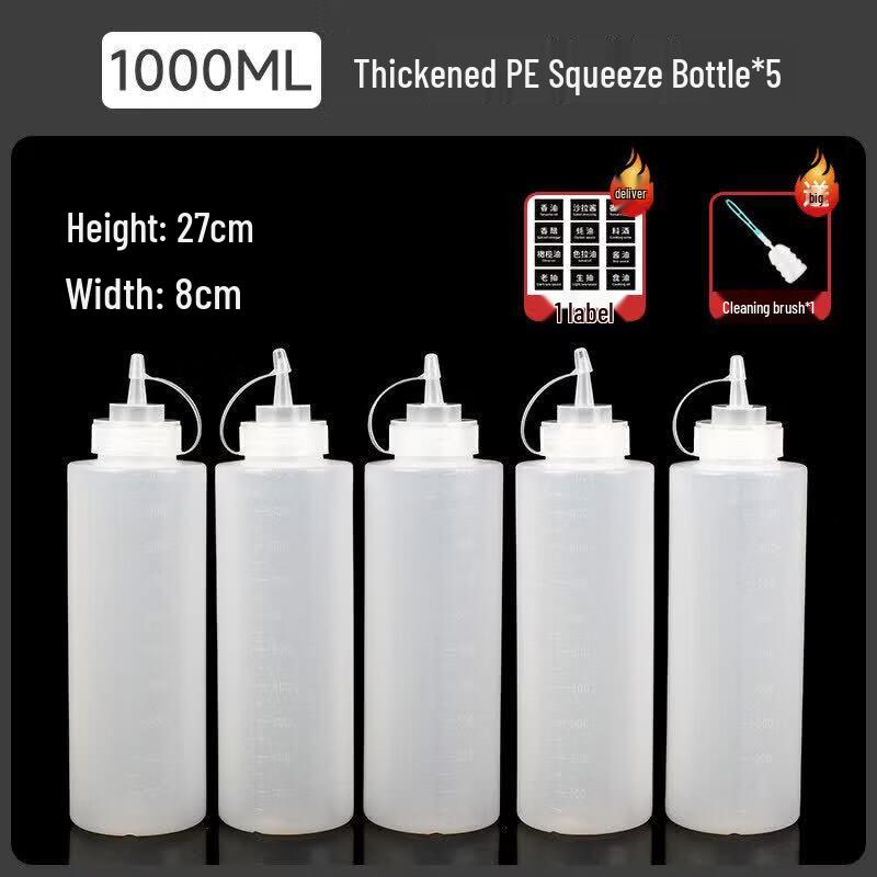 ZISIZ Plastic Squeeze Sauce Bottle
