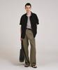Sin And Lee Nocturnal Wide Pleated Wool Slacks Khaki