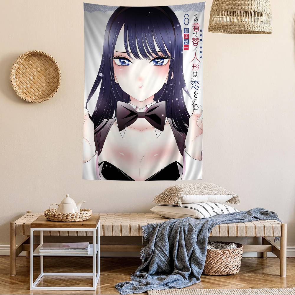 Mein DressUp Darling Marin Kitagawa Wandteppich der Cosplay-Enthusiast Traumhafte Raumdekoration für Fans von romantischen Komödien-Animes