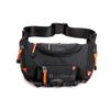 FANDARE Riñonera de Gran Capacidad con Agujero para Auriculares y Llavero Multifuncional para Motocicleta y Exteriores Bolso Negro, Gancho para Hombre, Running,