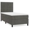 3142990 vidaXL Divan Bed and Mattress Dark Grey 80x200 Cm Velvet