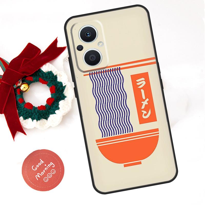 Ramen Cat Japanese Art Funda For OPPO Reno 8 Lite 10 11 12 13 14 Pro 11F 12F 13F 14F OPPO Find X8 X5 X6 X9 Pro Case