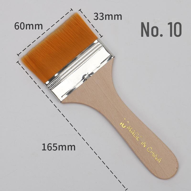 Nylon Hair Oil Painting Brushes Set: 12 Sizes, 5mm Thick Wooden Handles