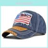 American Flag Vintage 3d Embroidered Baseball Cap Adjustable Sunproof Breathable Cotton Cap
