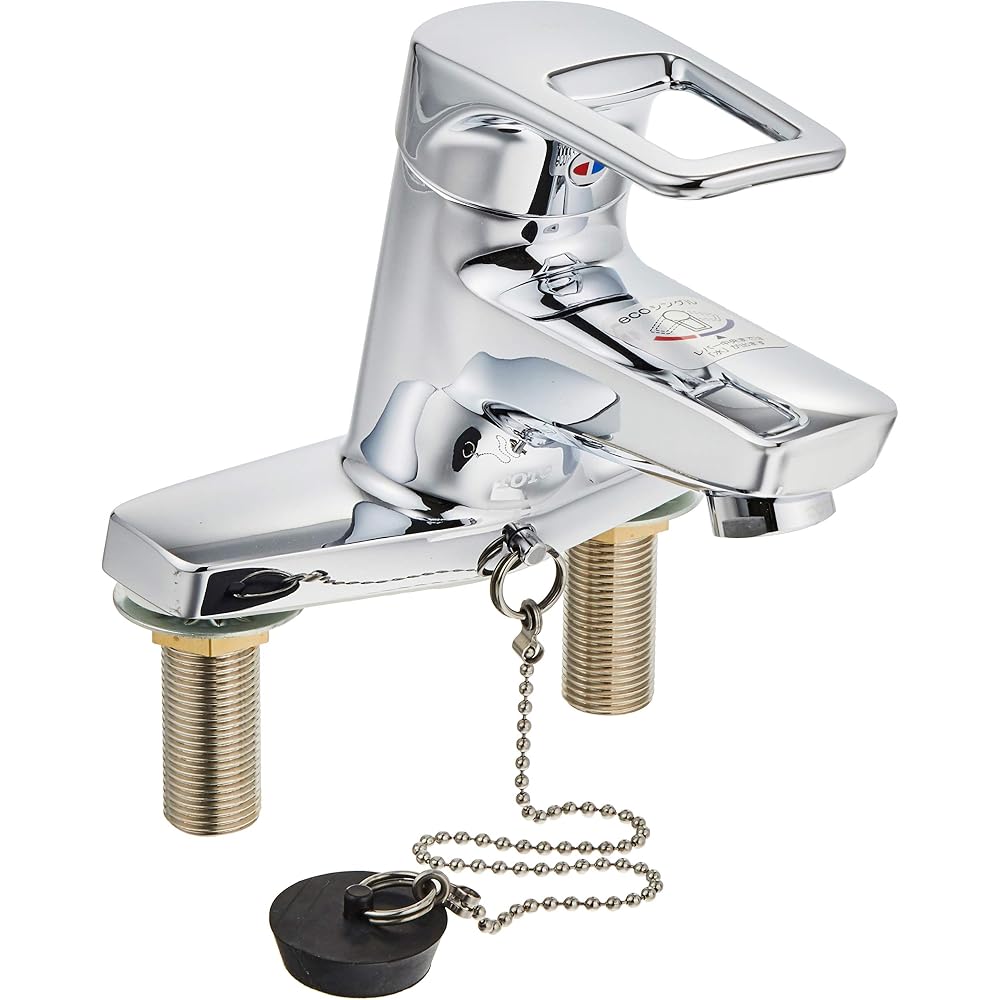 TOTO TLHG30EGR Washroom Faucet with Stand, 2 Holes, Eco Single Rubber Stopper Type (Replacement) ...