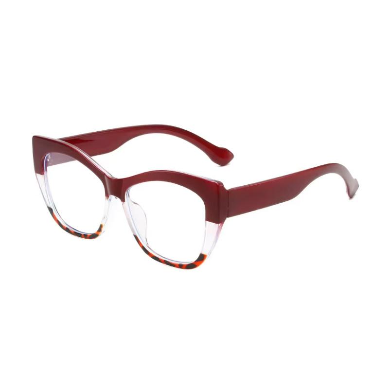 Eckige Cat-Eye Kontrast Damenmode Sonnenbrille Vintage Pendler Lässig Passend für Alltag Schule Urlaub Accessoires