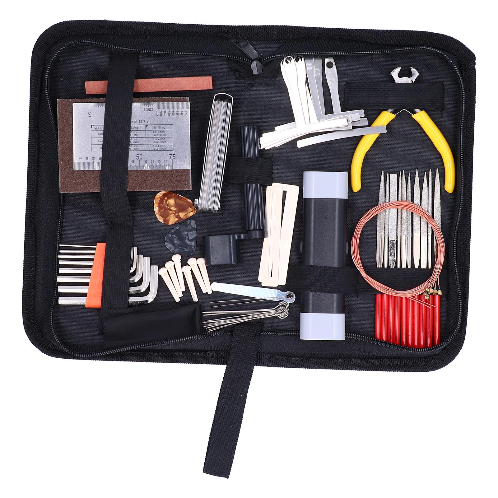

Guitar Repair Tools String Winder Bridge Pins Sanding Kit Hex Wrench Maintenance Utensils