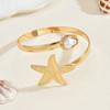 Metal Starfish Open Bracelet New Three-dimensional Irregular Niche Design Arm Ring Jewelry