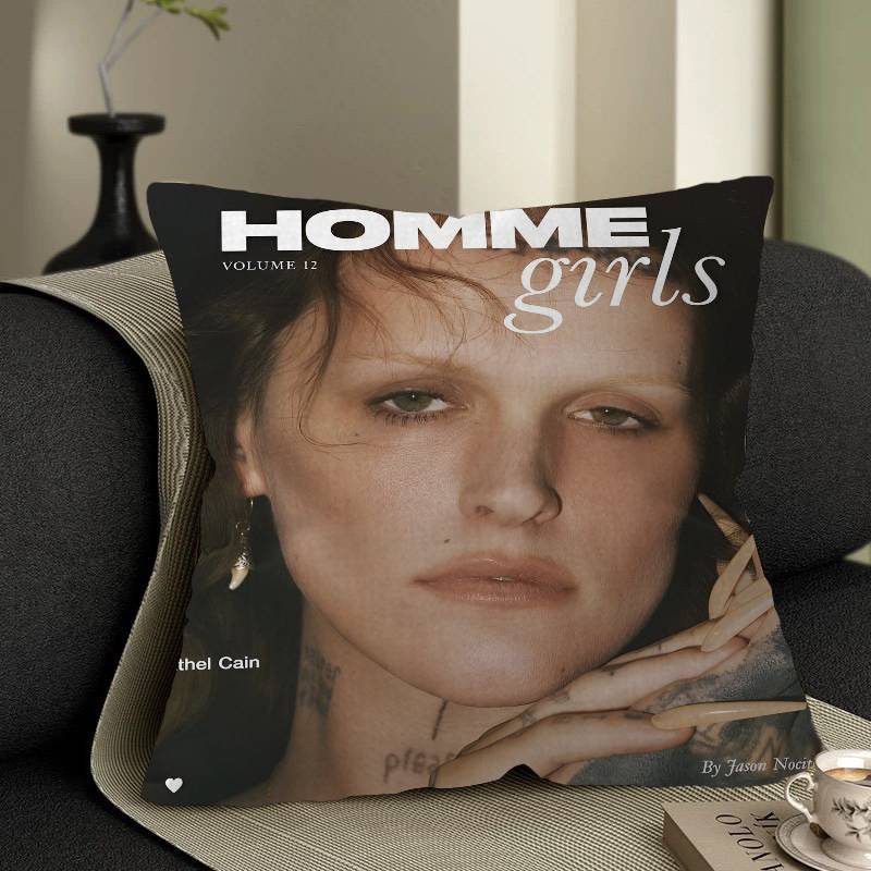 

Singer E-Ethel Music Albums Cain Cushion Cover Pillowcase Upholstery Sofa Throw Pillow Home Decor Pillowcas 12x12Inch