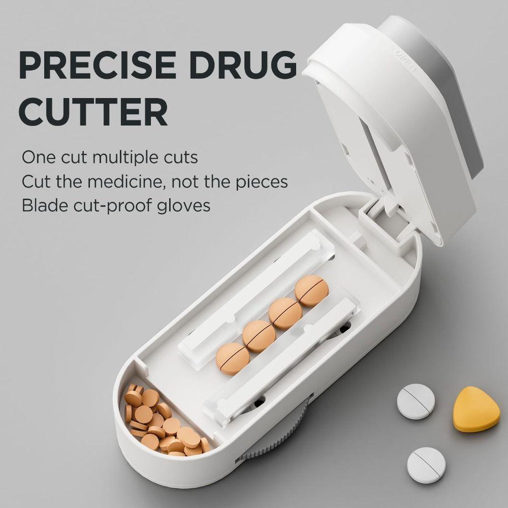 Drug Tablet Pill Cutter Adjustable Quartering Pill Divider  for Small or Large Pills