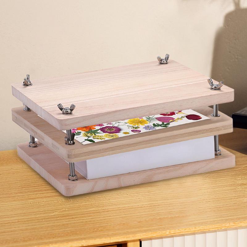 Portable Book Binding Press Wooden Book Binding Kit With Nut Manual Bookbinding Supplies For Students, Teachers, School