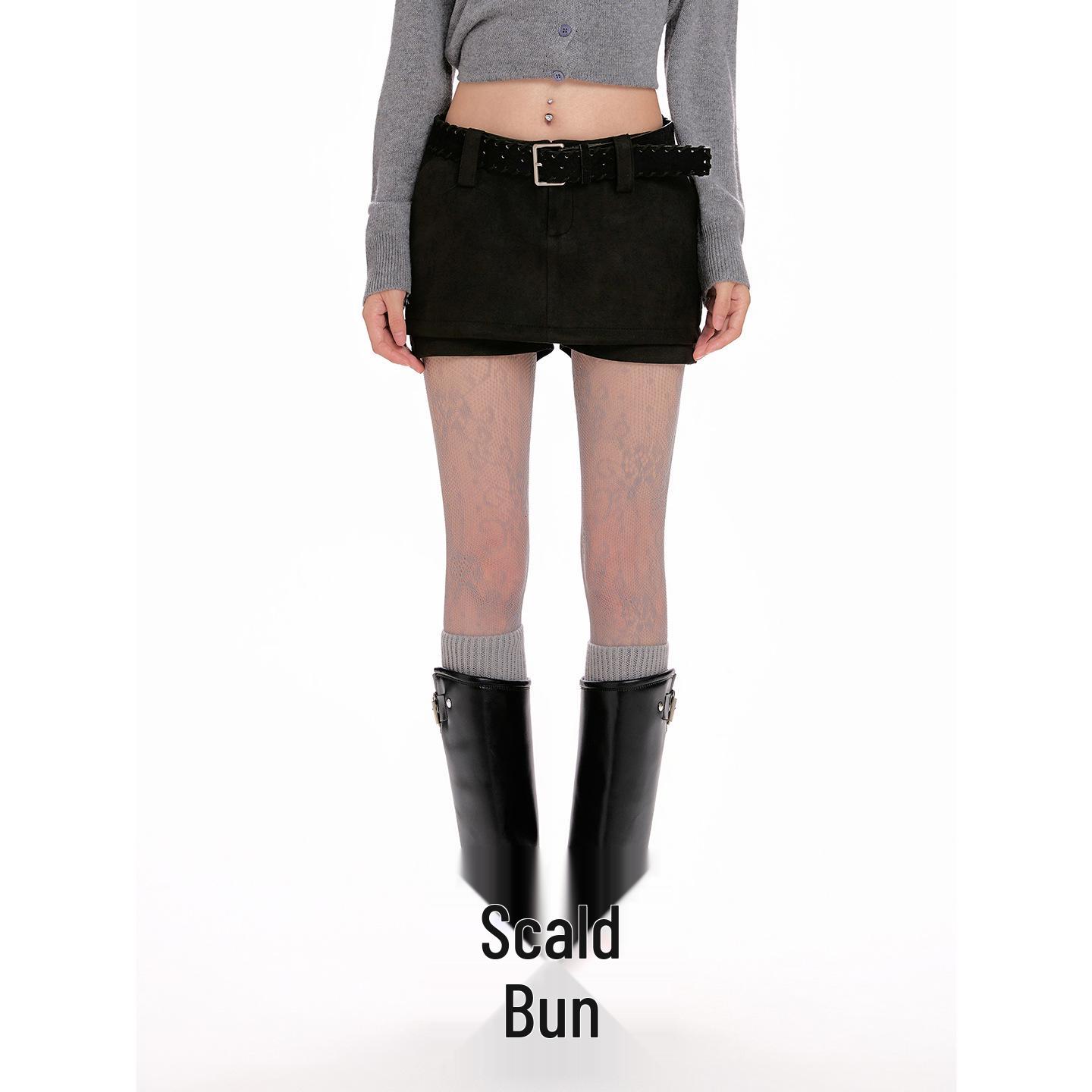 Melanoid Suede High-Waist A-Line Skort - Women s Autumn/Winter 2025 Trend M