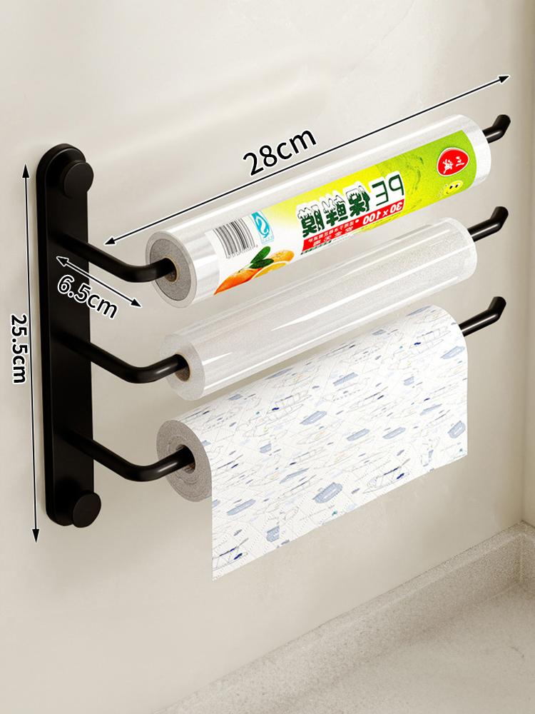 Многоцелевая полка без сверла Держатель рулона Кухонная вешалка для полотенец Организация хранения Плавающие настенные полки Кухонные принадлежности 2730₽