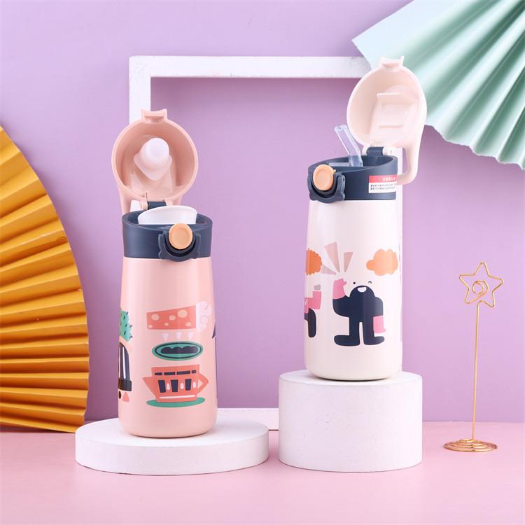 Childrens Vacuum Insulated Cup With Straw For School And Sports Durable And Portable Design