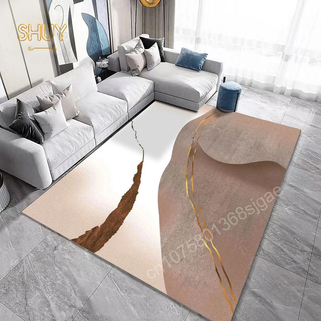 Einfacher Stil Geometrie Teppich 180x280cm Filz für Wohnzimmer Dekoration Luxus Matte Sofa Tisch Lounge Rutschfester Hochwertiger Teppich