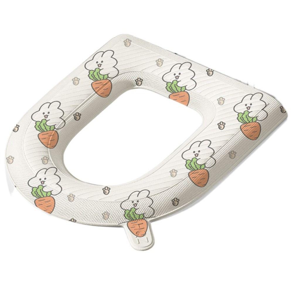 Waterproof Toilet Seat Cushion With Handle Toilet Pad Universal Cute Toilet Seat Cover  Lavatory