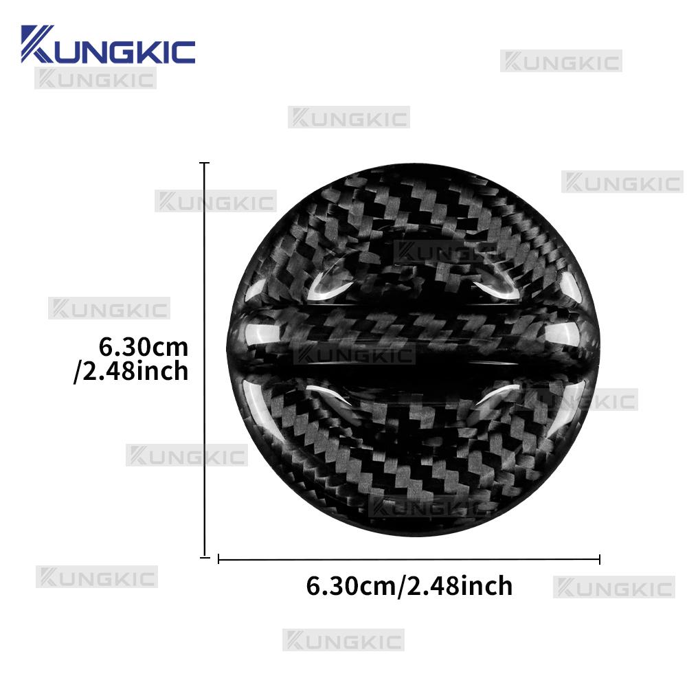 Real Dry Hard Carbon Fiber For Abarth 595 595C 695 695C 2012 2013 2014-2025 Car Engine Oil Filler Cap Sticker Cover Accessories