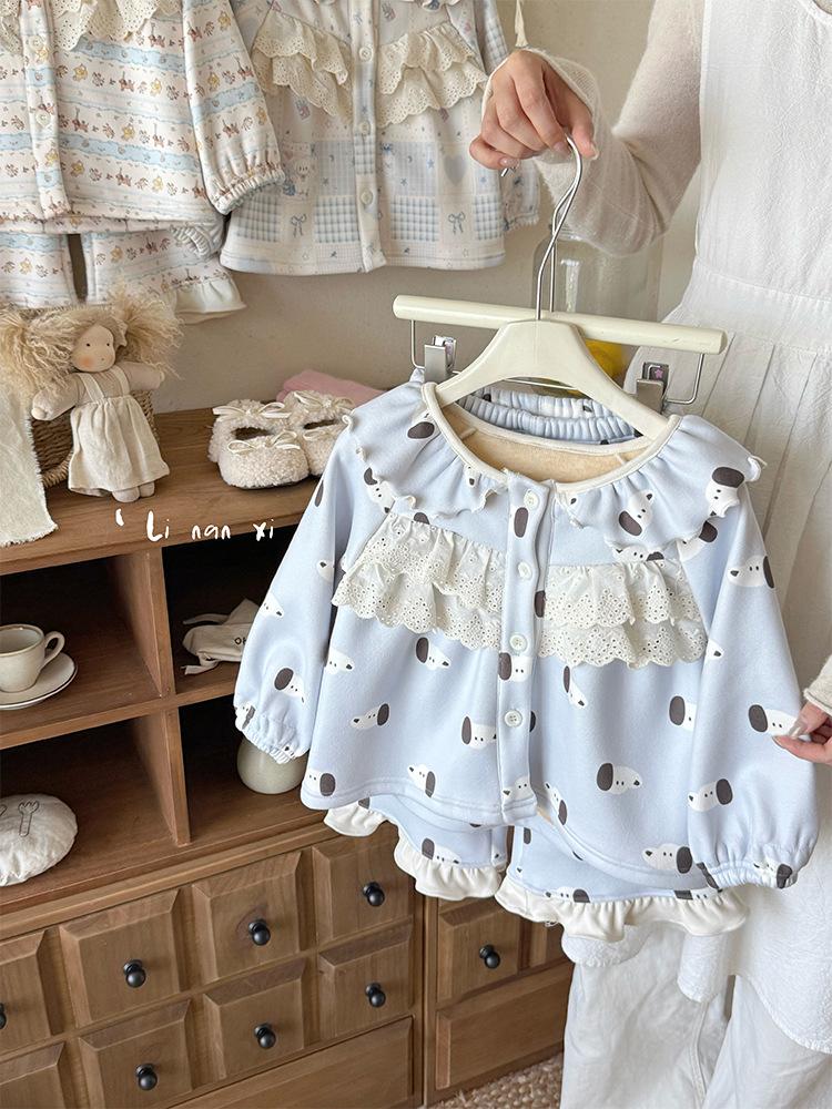 Girls' Winter Pajama Set - Cozy Autumn Homewear for Babies & Kids