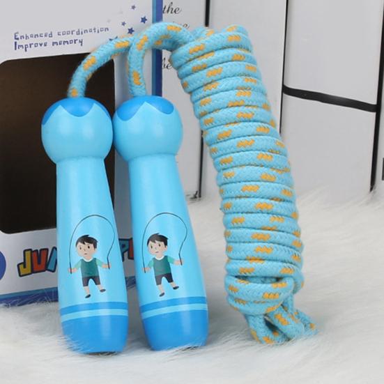 Sports Skipping Rope Anti-tangle Comfortable Grip Adjustable Cartoon Print Thickened Sports Anti-slip Strengthen Constitution Jump Rope Equipment