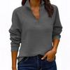 Women's Fashion Solid Color Stand Collar Fashion Women's Knitted Sweatshirt
