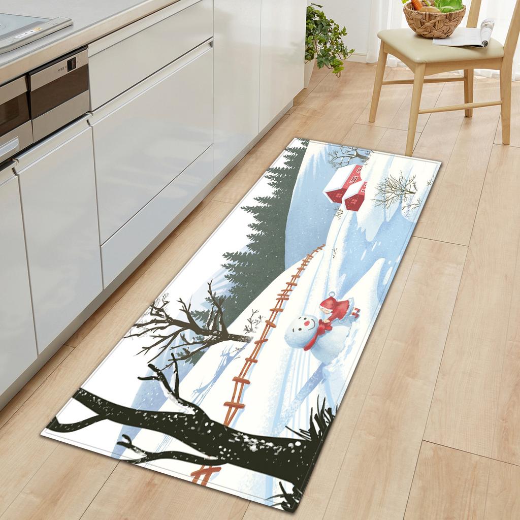 Christmas Kitchen Sand Carpet Doormat Long Floor Mat