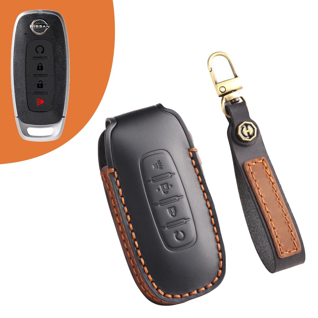 [Nissan]Handmade Cowhide  Car Key Cover for Teana Sylvania Qijun Tiida Bluebird Floor Lantuda Jinke