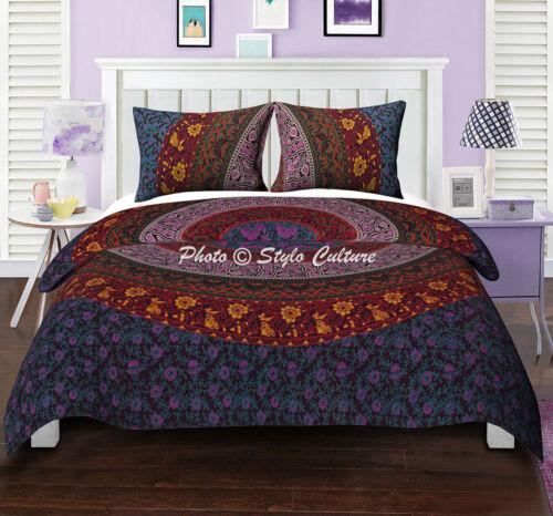 Biancheria da letto Mandala indiano Copripiumino/Piumone/Trapunta Set Taglia Queen/King/Singolo Plaid