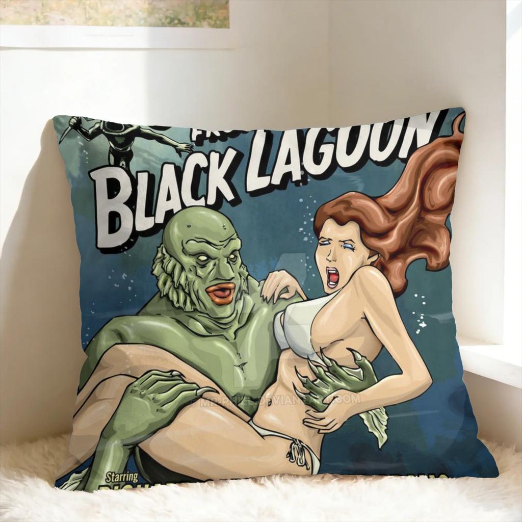 Creature From The Black Lagoon Pillowcases  Vintage Pillow Case For Wedding Party Home Decor Comfy Pillow Cover