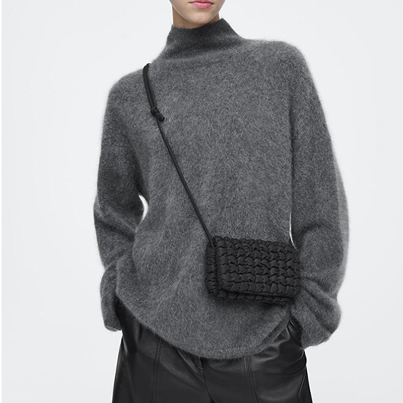 New COS Polyester Cloud Bag Crossbody Bag Regular Women's Black 1248879001