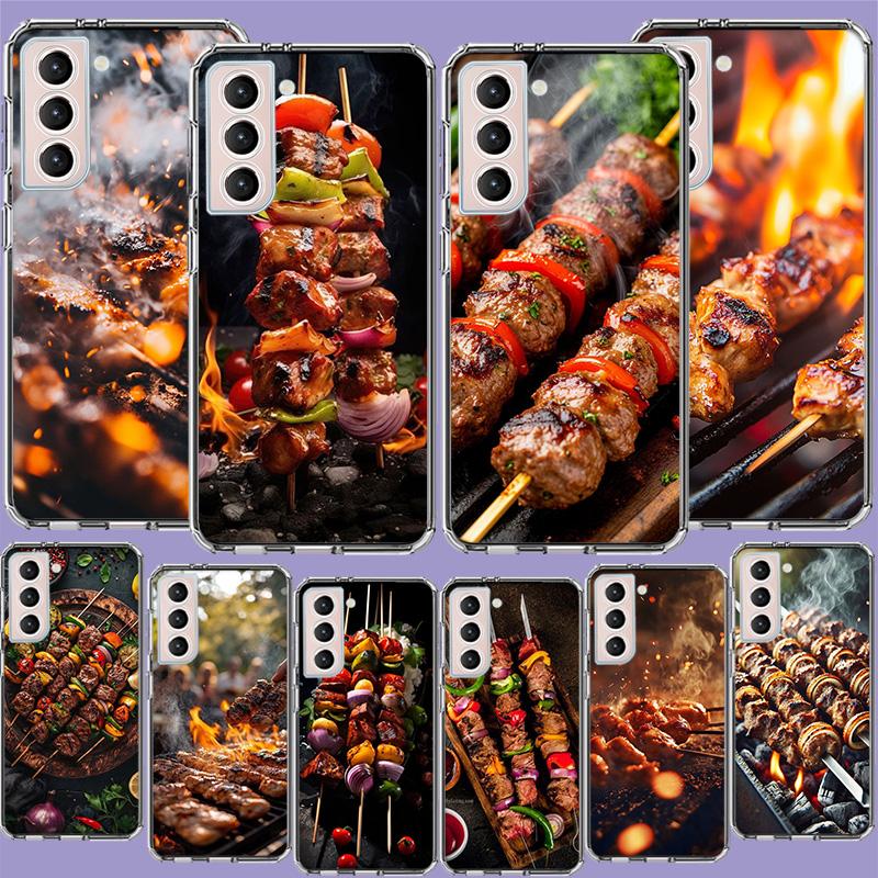 Barbecue and Grilled Meat BBQ Phone Case for Samsung A16 A17 A26 A36 A56 A57 A55 A54 A37 A15 A25 A35 A14 A24 A34 Galaxy Note 20