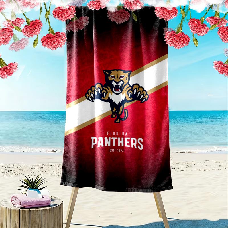 Florida Panther Print 2D Flat Print Beach Towel, Large Soft Quick Dry Towel for Beach Camping SwimmingZSTJ0915180