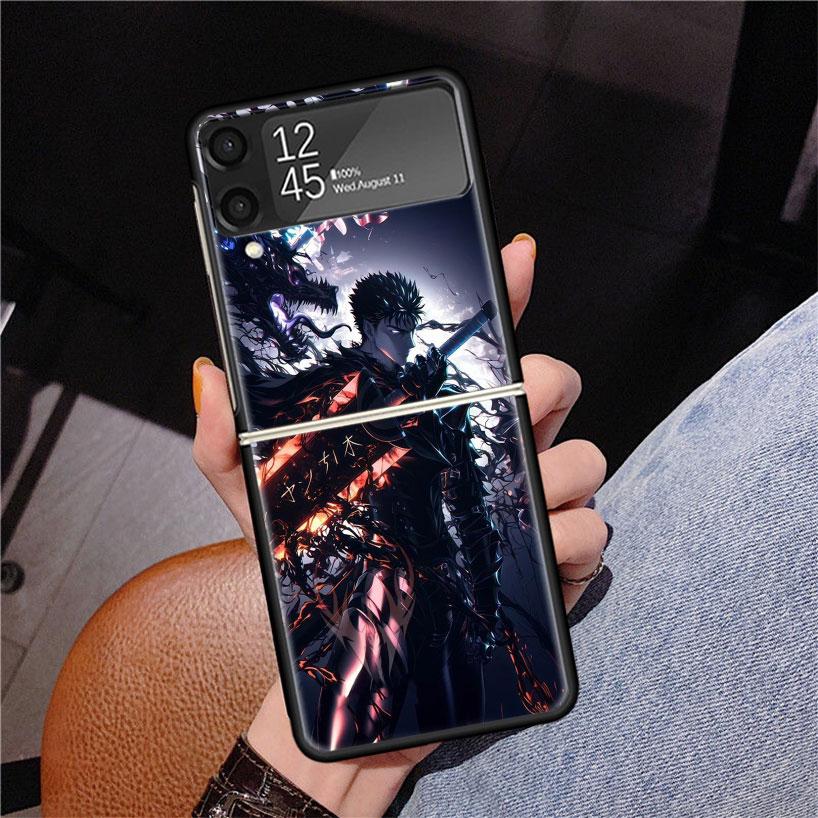 G-Guts B-Berserks Anime Phone Case For Samsung Z Flip 7 6 5 4 3 Galaxy ZFlip7 ZFlip6 ZFlip5 ZFlip4 ZFlip3 5G Print Cover