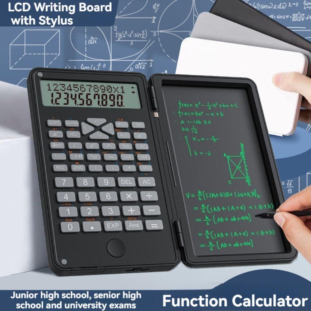 3 In 1 Scientific Calculator 6-inch Foldable Office LCD Drawing Pad Practical Portable LCD Writing Board with Stylus
