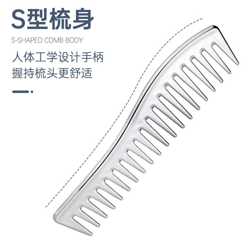 Galvanisieren Bunte Friseurkämme Antistatisch Entwirrkamm Weite Zinken Haarbürste Tragbar Frauen Salon Styling Zubehör