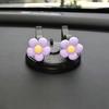 360° Rotating Purple Flower Car Phone Holder - ABS Material, Non-Slip Base with Floral Design for Dashboard Mount, Compatible with Smartphones