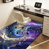 Goldene Musiknoten Stuhlmatte Büro Teppich, Übergröße Teppich für Heimdekoration, Sofamatte, Schreibtischunterlage Geschenk, Geeignet für Schlafzimmer, Wohnzimmer, Jeden Raum