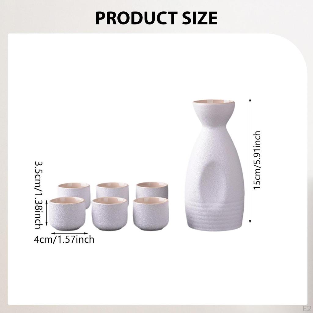 Ceramic Sake Pot and Cups Creative Crafts Drinkware for Home Office Cupboard Cabinet Decor