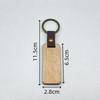 Creative Beech Wood Car Pendant & Leather Keychain with Laser Engraved Walnut Wood Logo
