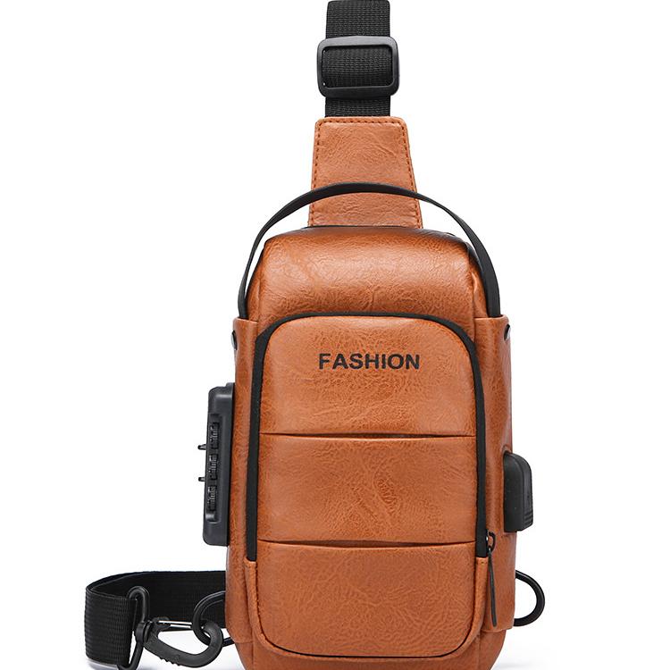 2025 Motorcycle Bag Single Shoulder Crossbody Chest Bag Men's Mobile Phone Bag Certificate Bag USB Anti-theft
