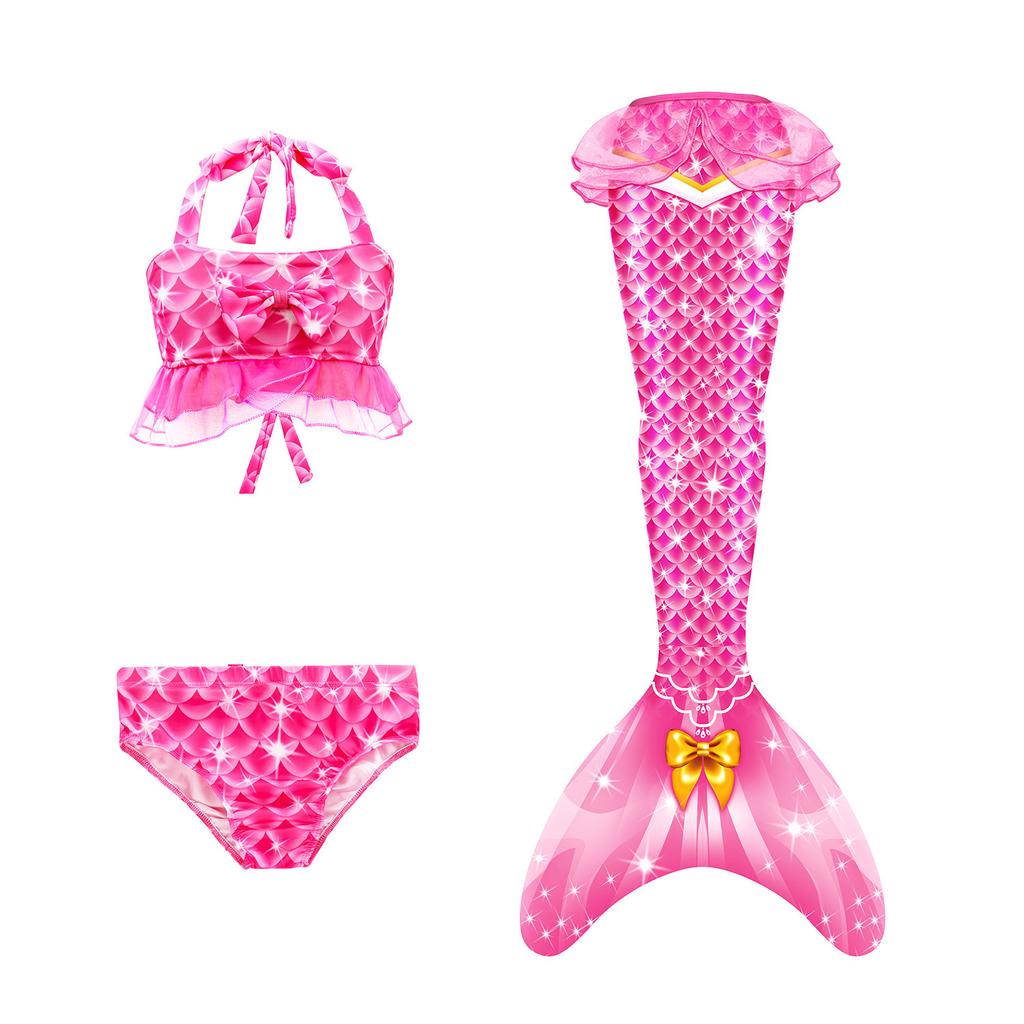 Children's clothing European and American foreign trade children's mermaid swimsuit bikini three-piece hot spring swimsuit girls swimsuit 1