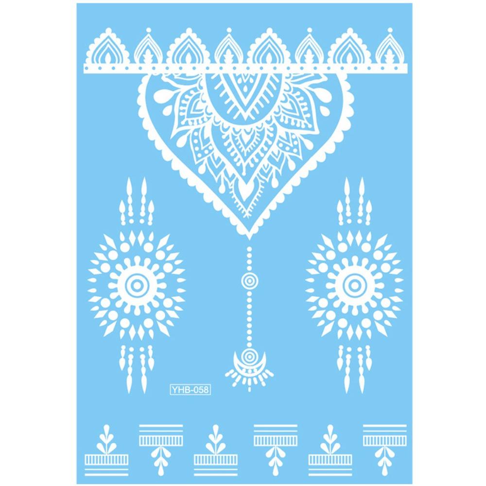 Lace Flower White Tattoo Stickers Long-lasting Butterfly Tattoo Stickers Women Men