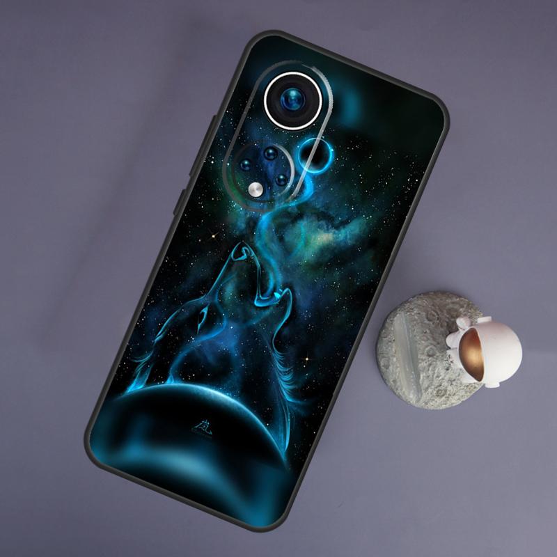 Sternentier Wolf für Huawei Honor Magic 5 Lite 70 50 X8 X9 eine P20 P30 P40 P50 P60 Pro P Smart Nova 9 5T Fall